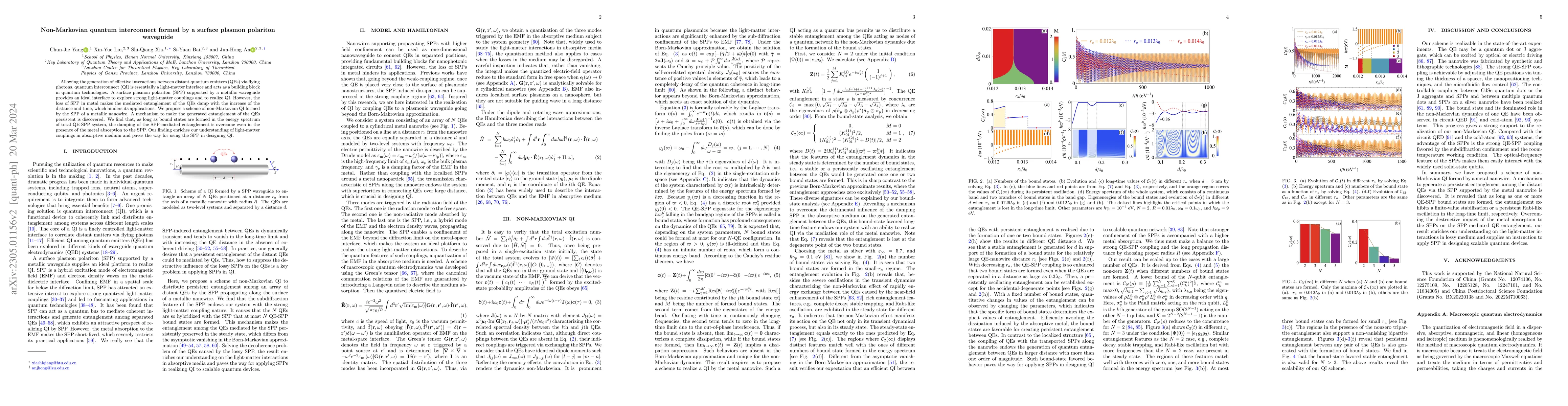 Thumbnail for Non-Markovian quantum interconnect formed by a surface plasmon polariton
  waveguide