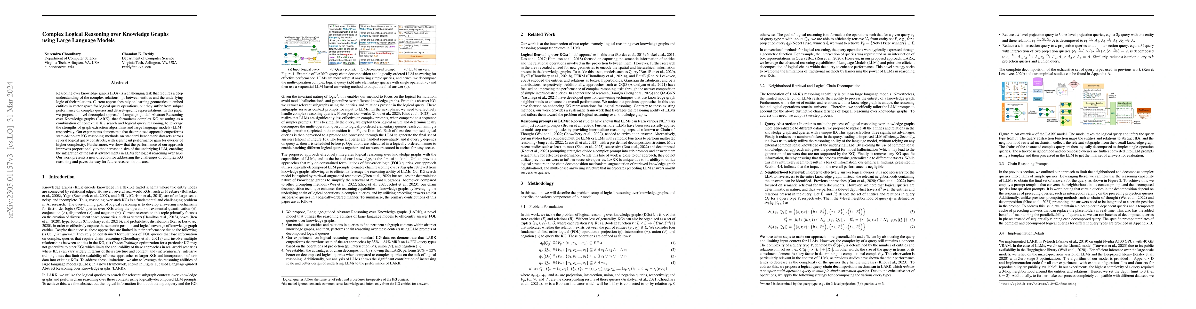 Thumbnail for Complex Logical Reasoning over Knowledge Graphs using Large Language
  Models
