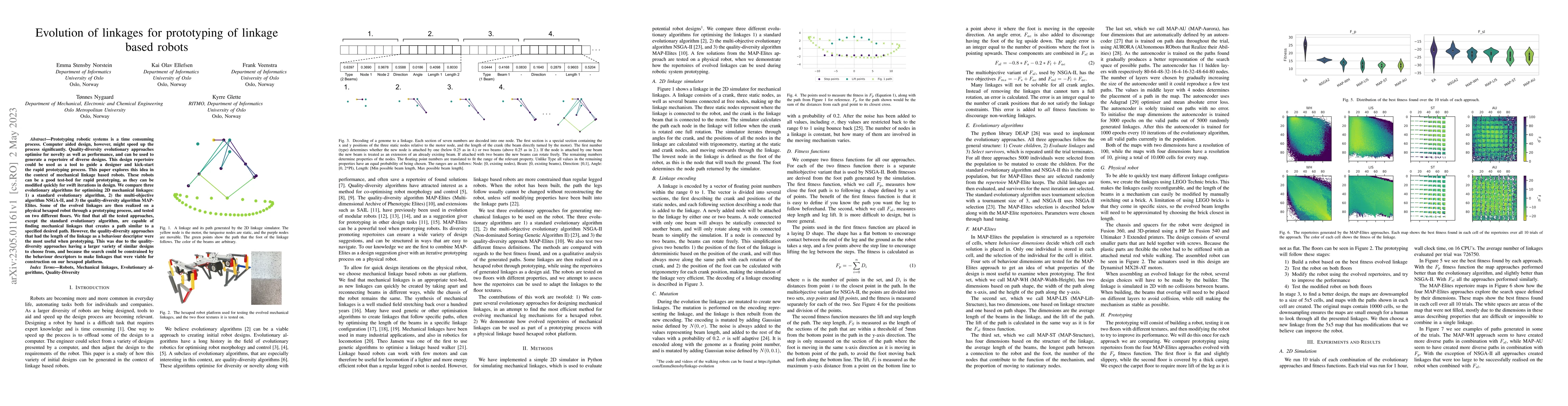 Thumbnail for Evolution of linkages for prototyping of linkage based robots