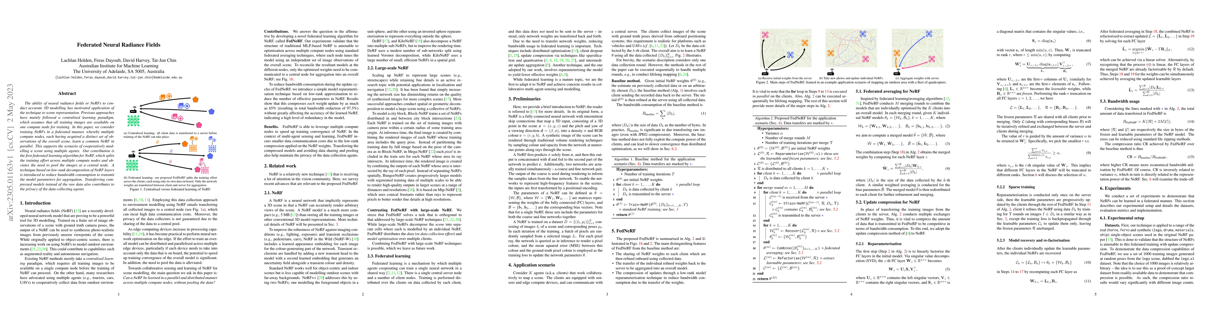 Thumbnail for Federated Neural Radiance Fields