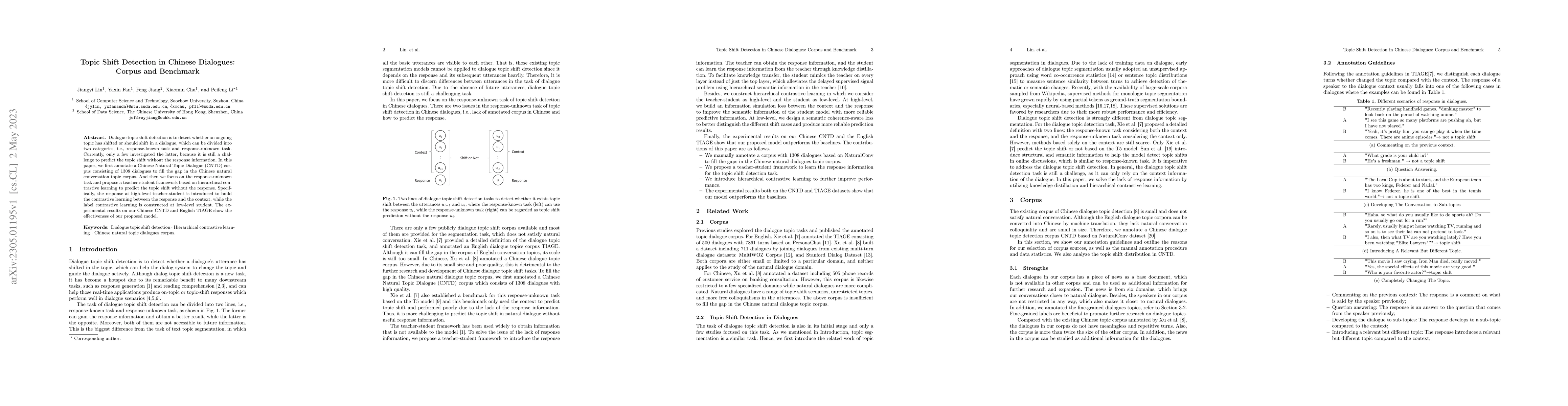 Thumbnail for Topic Shift Detection in Chinese Dialogues: Corpus and Benchmark