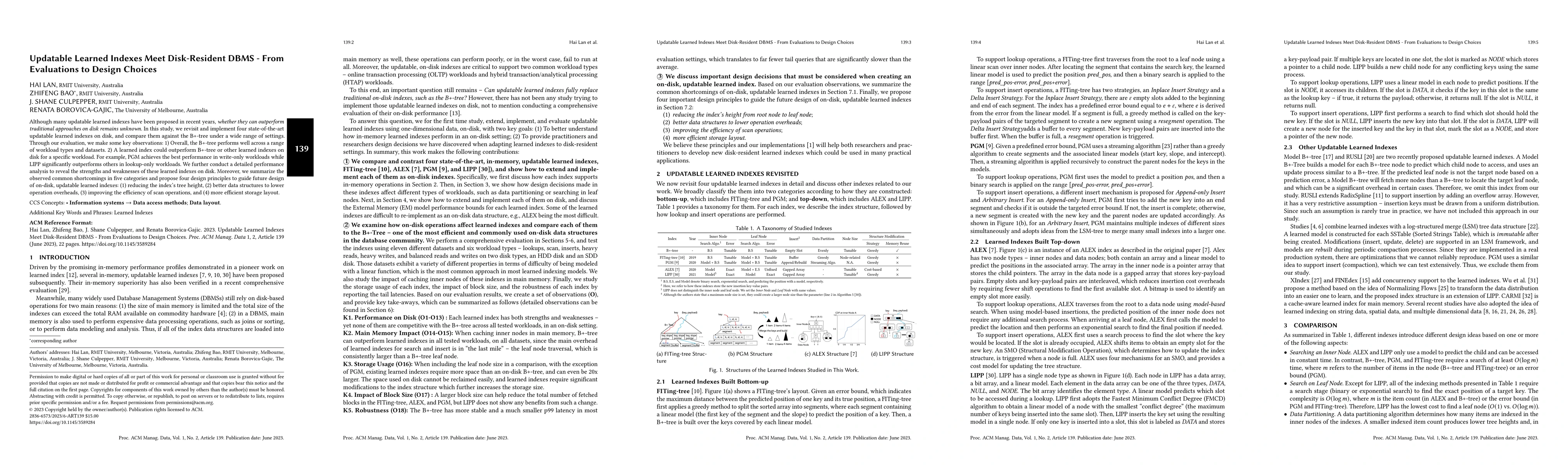Thumbnail for Updatable Learned Indexes Meet Disk-Resident DBMS -- From Evaluations to
  Design Choices