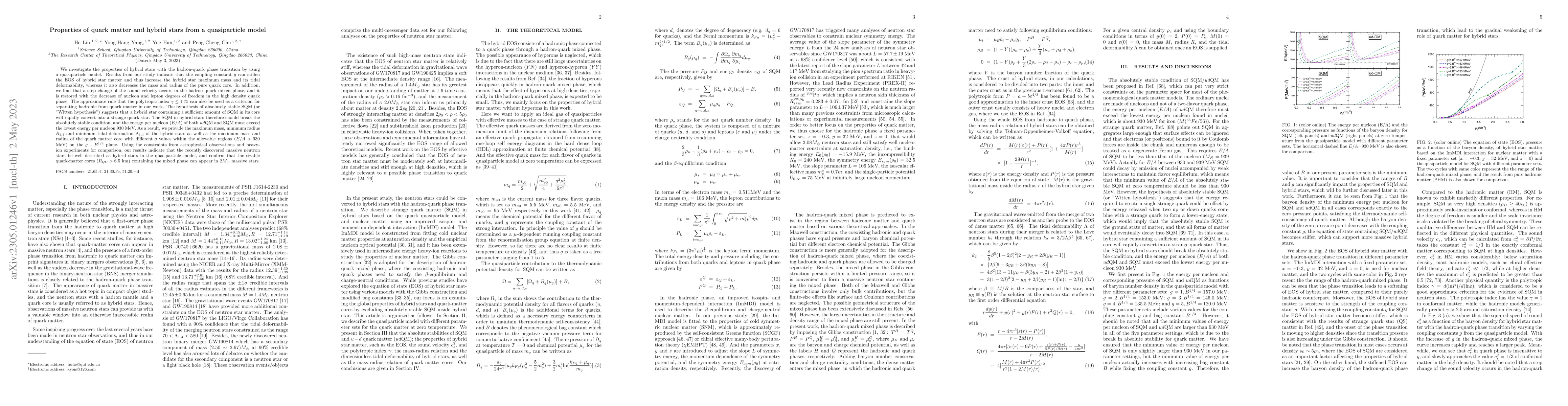 Thumbnail for Properties of quark matter and hybrid stars from a quasiparticle model