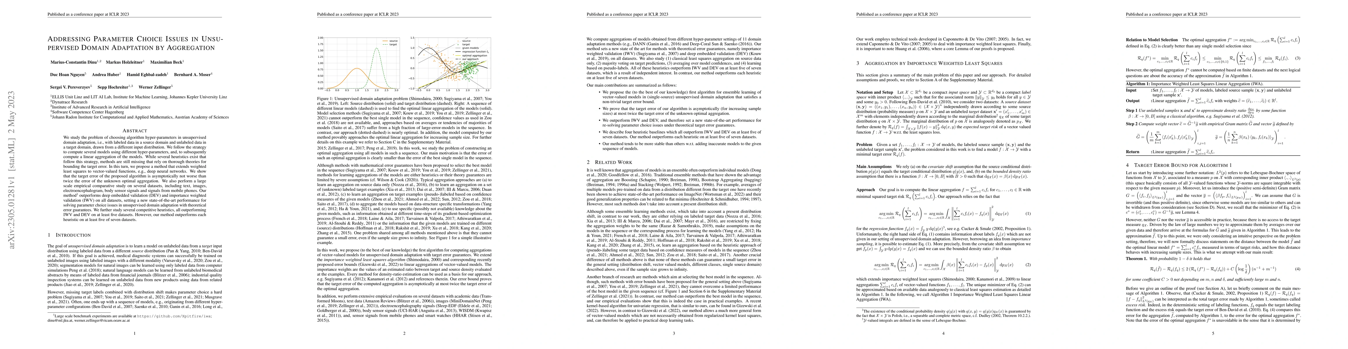 Thumbnail for Addressing Parameter Choice Issues in Unsupervised Domain Adaptation by
  Aggregation