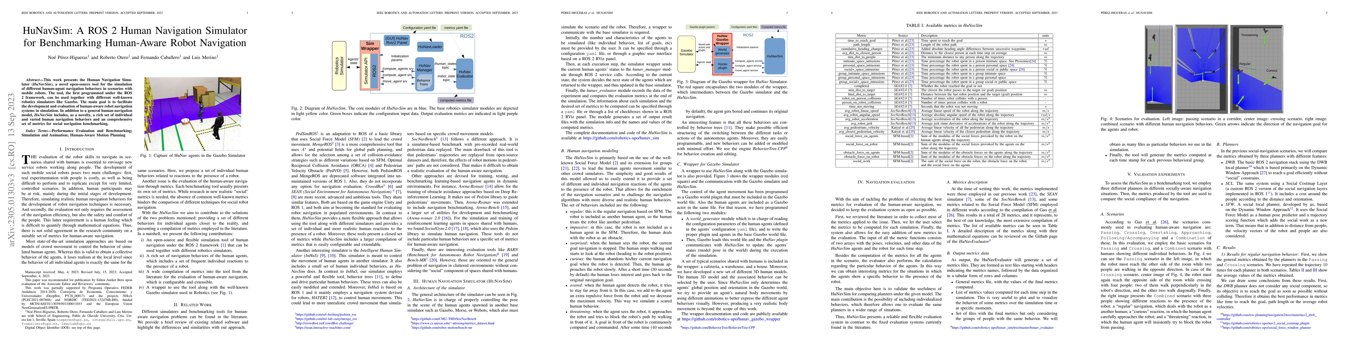 Thumbnail for HuNavSim: A ROS 2 Human Navigation Simulator for Benchmarking
  Human-Aware Robot Navigation