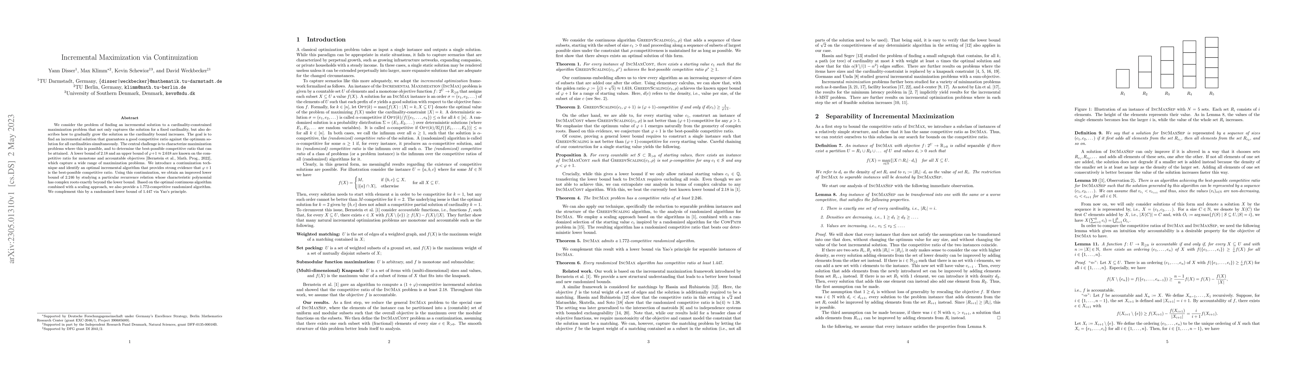 Thumbnail for Incremental Maximization via Continuization
