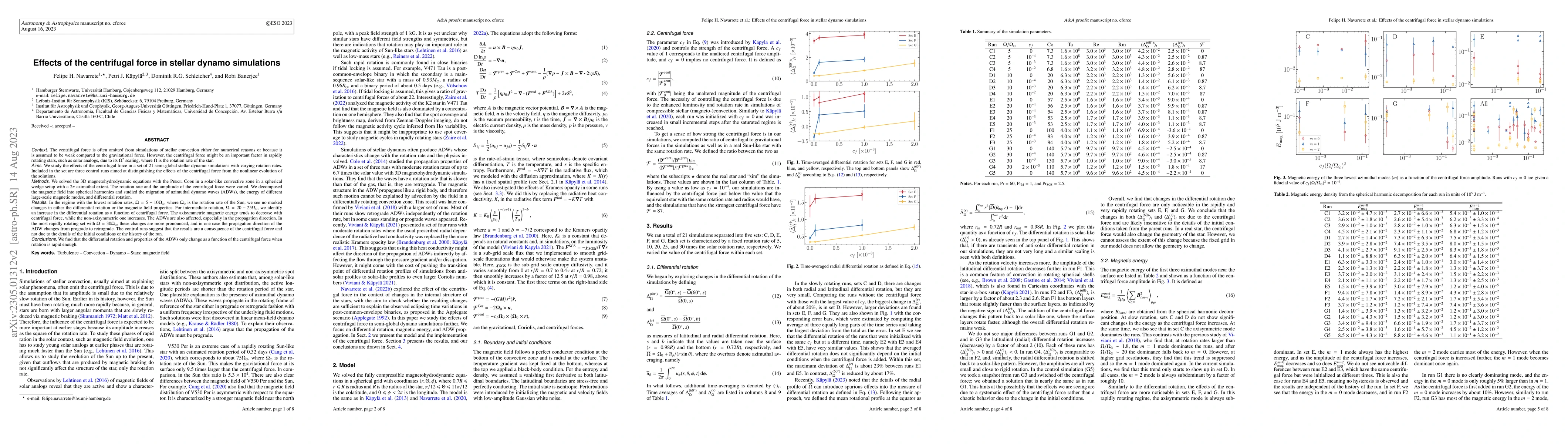 Thumbnail for Effects of the centrifugal force in stellar dynamo simulations