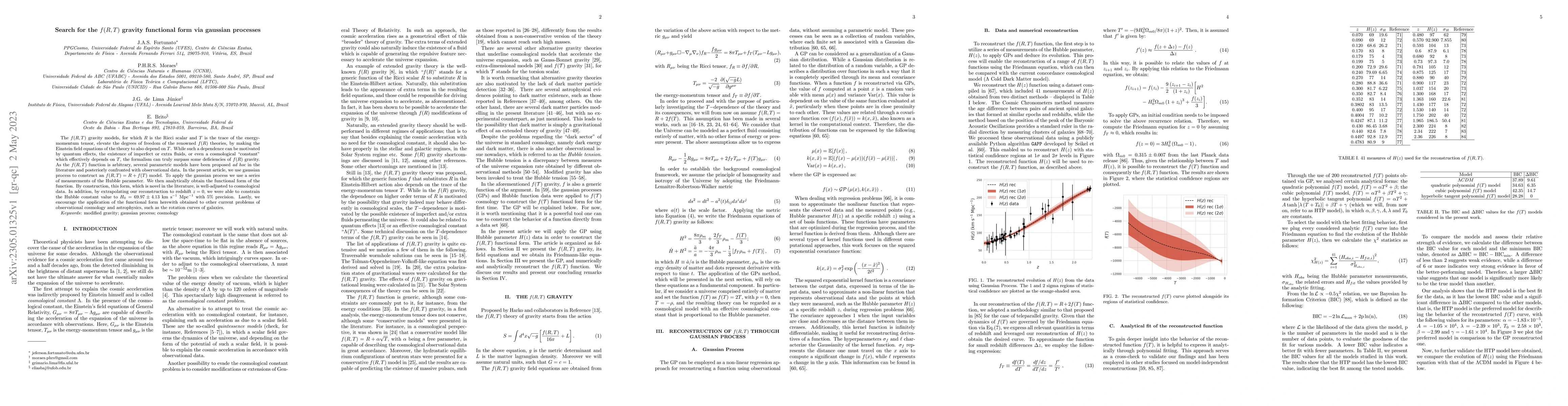 Thumbnail for Search for the $f(R,T)$ gravity functional form via gaussian processes
