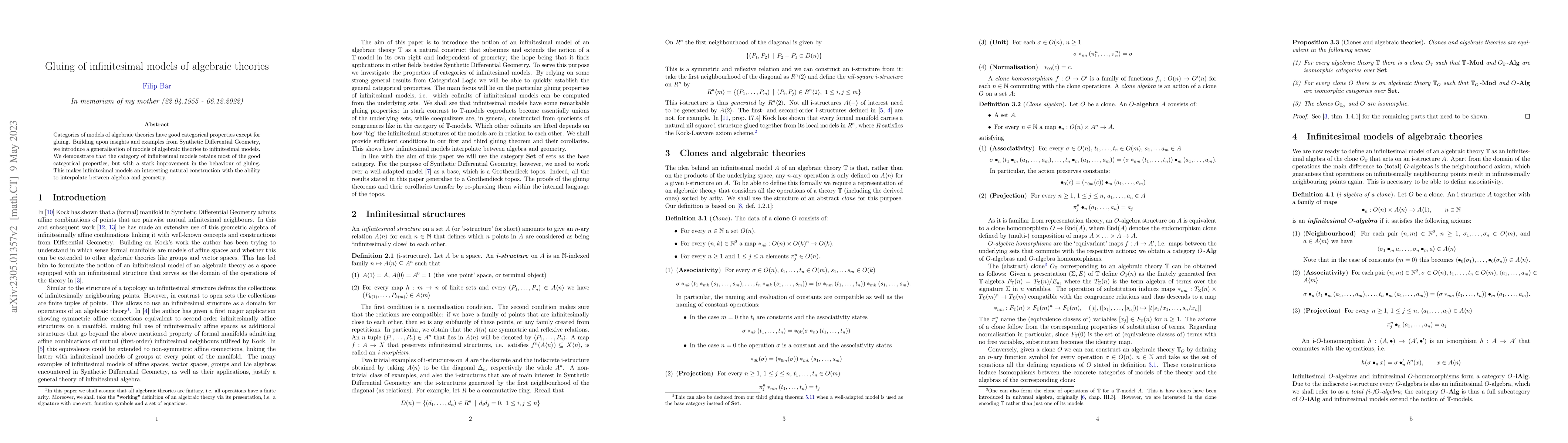 Thumbnail for Gluing of infinitesimal models of algebraic theories