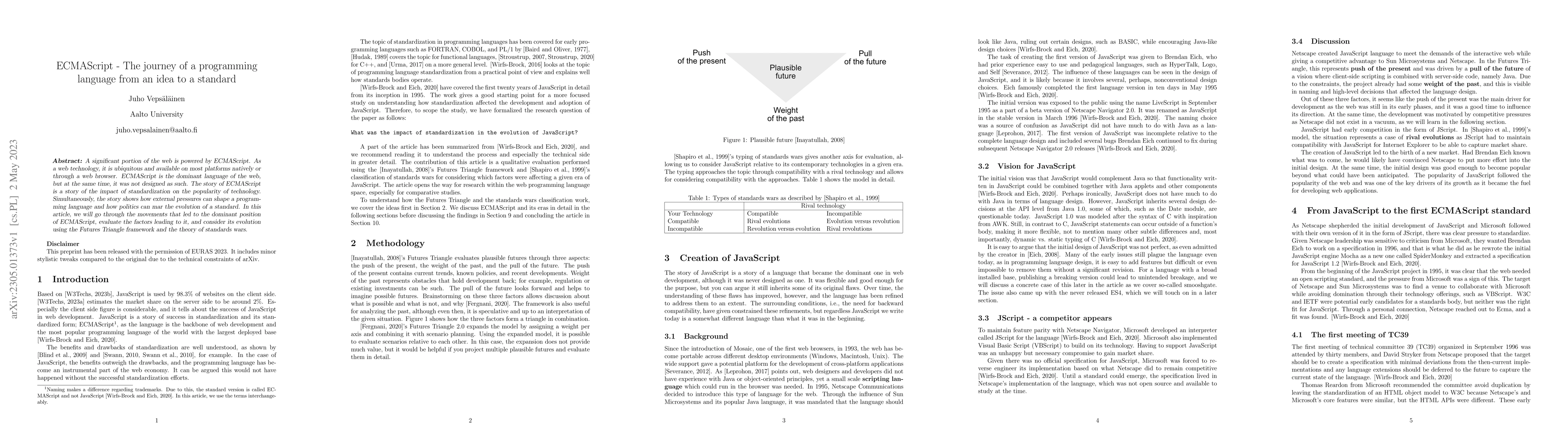 Thumbnail for ECMAScript -- The journey of a programming language from an idea to a
  standard