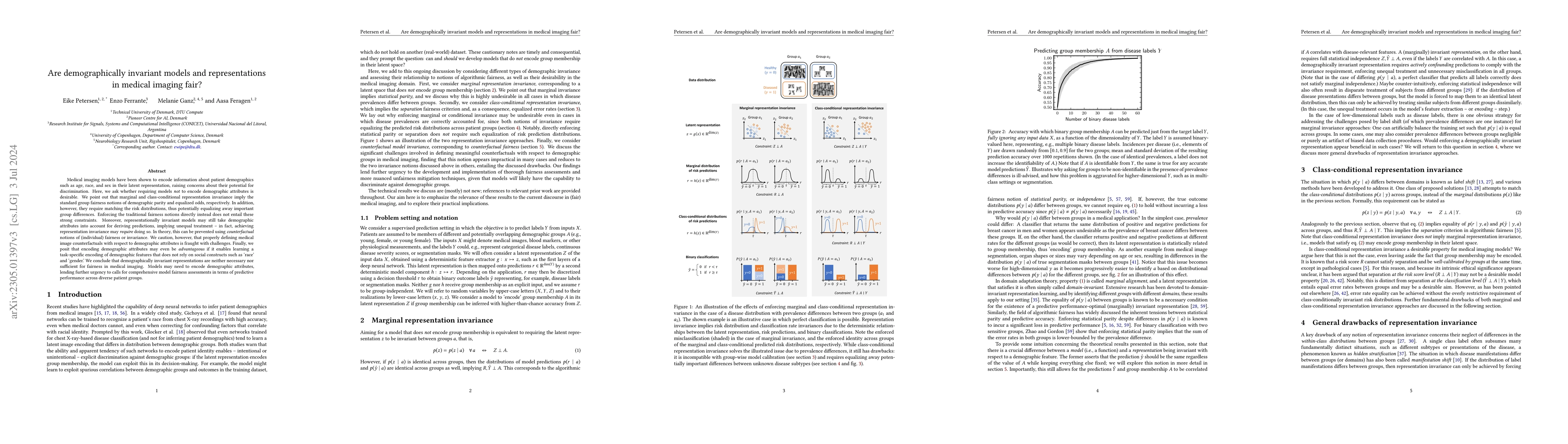Thumbnail for Are demographically invariant models and representations in medical
  imaging fair?