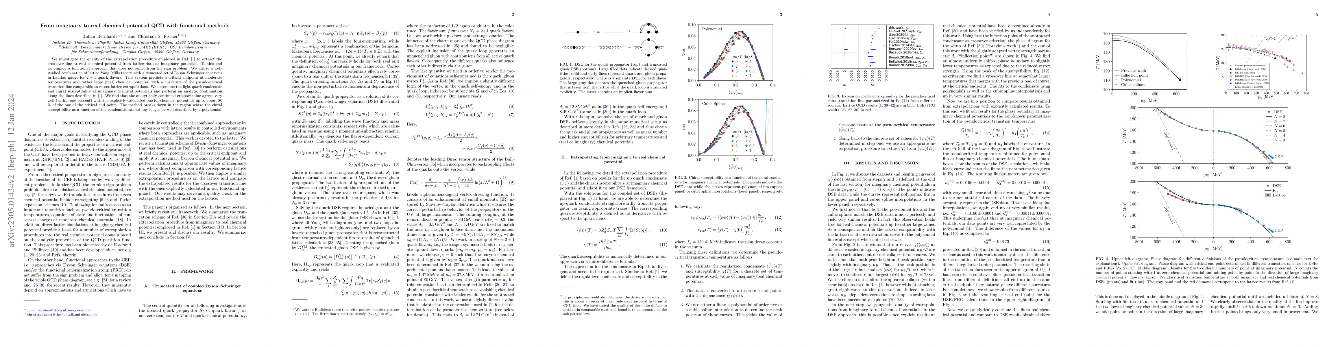 Thumbnail for From imaginary to real chemical potential QCD with functional methods