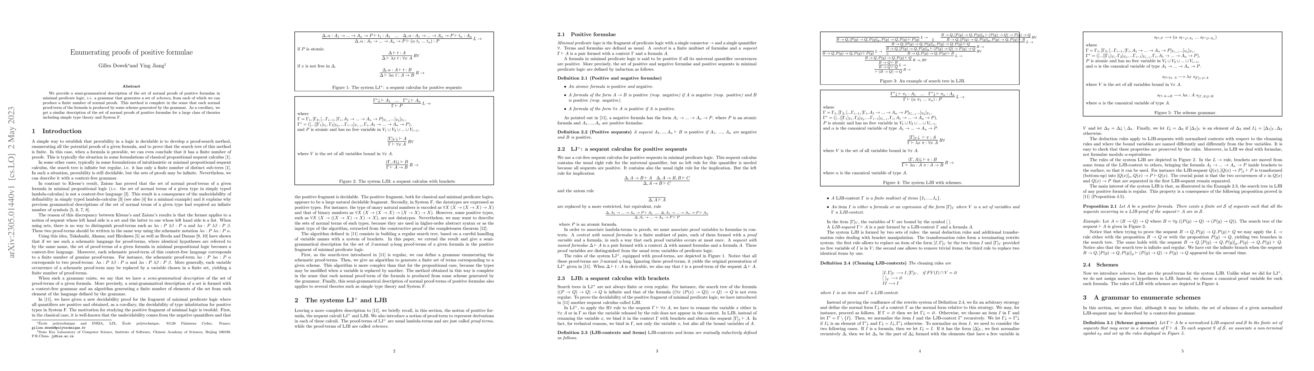 Thumbnail for Enumerating proofs of positive formulae