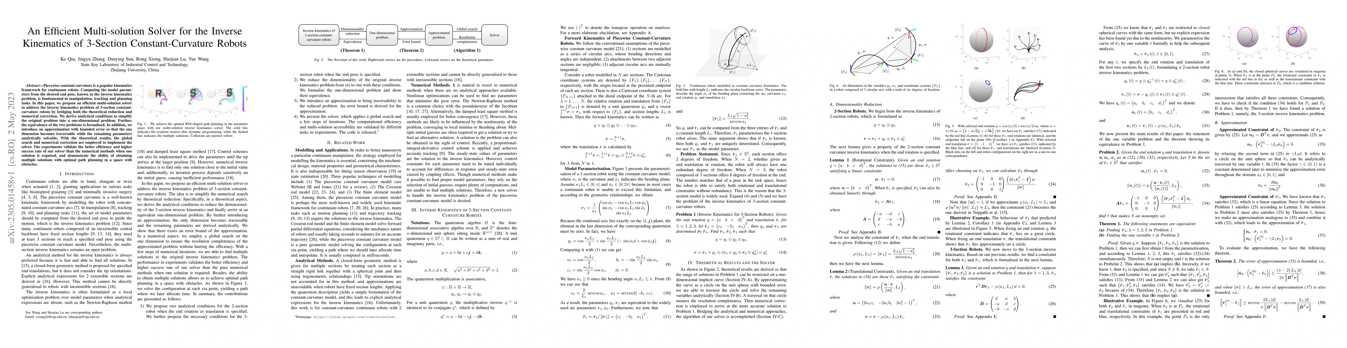 Thumbnail for An Efficient Multi-solution Solver for the Inverse Kinematics of
  3-Section Constant-Curvature Robots
