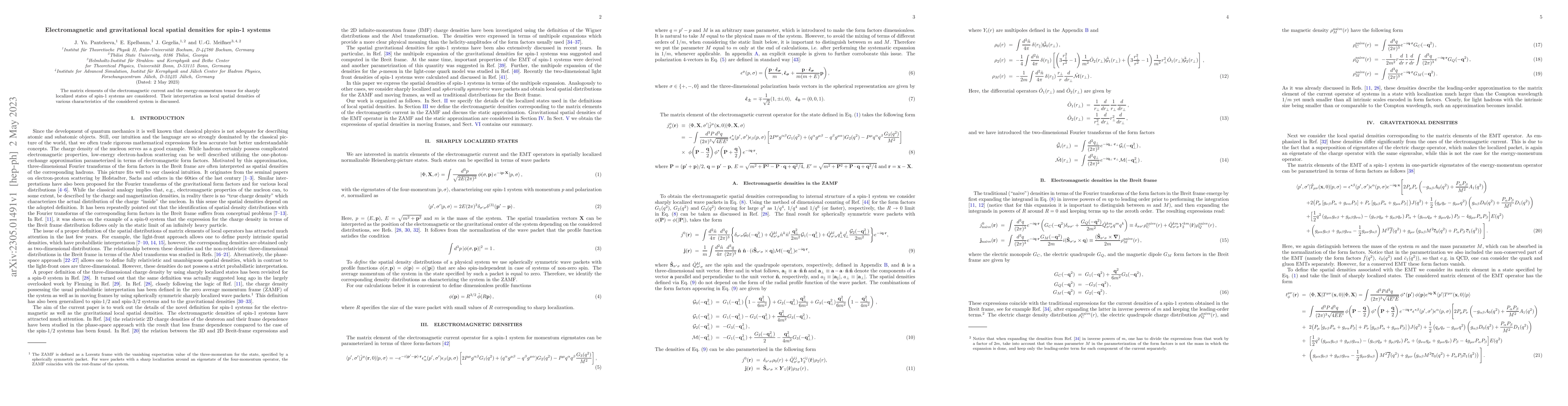 Thumbnail for Electromagnetic and gravitational local spatial densities for spin-1
  systems