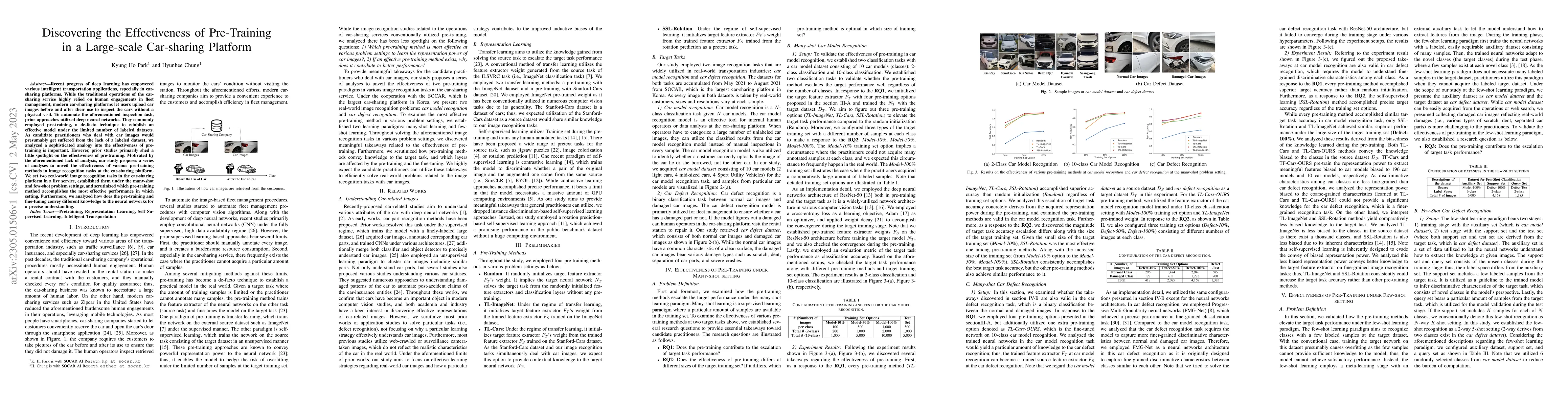 Thumbnail for Discovering the Effectiveness of Pre-Training in a Large-scale
  Car-sharing Platform