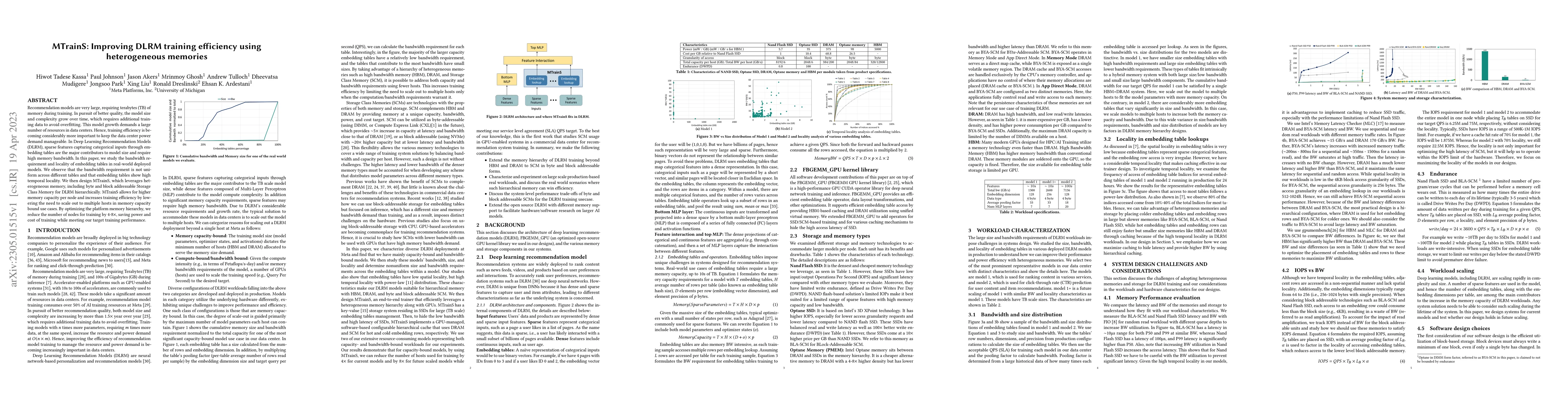 Thumbnail for MTrainS: Improving DLRM training efficiency using heterogeneous memories