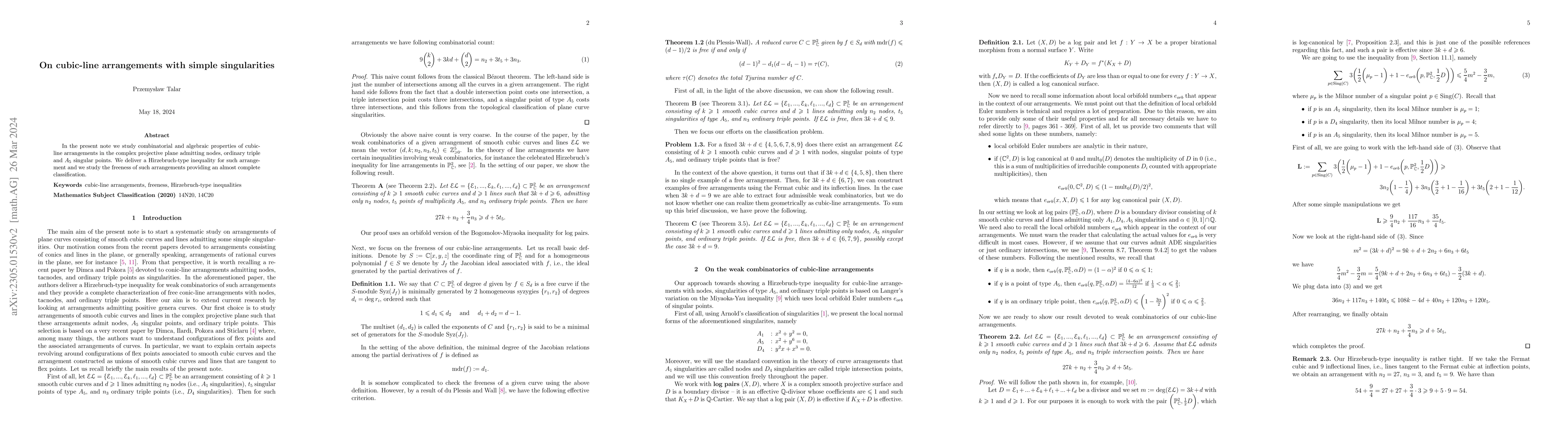 Thumbnail for On cubic-line arrangements with simple singularities