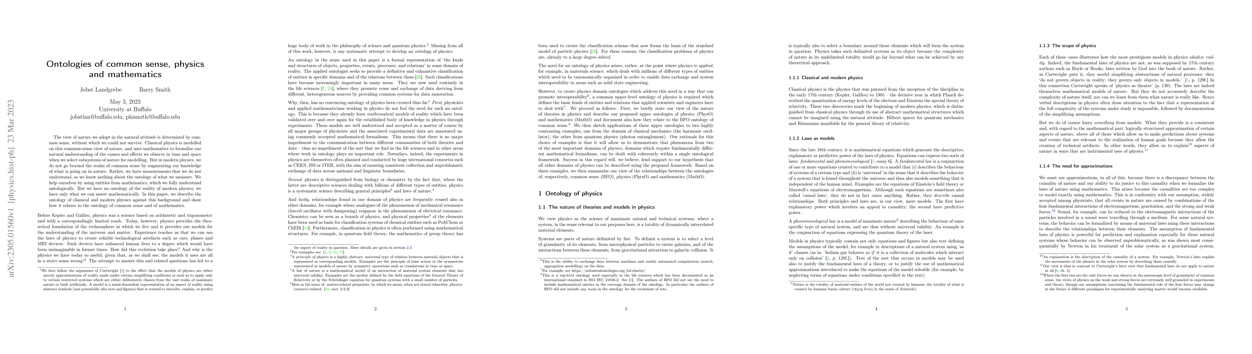 Thumbnail for Ontologies of common sense, physics and mathematics