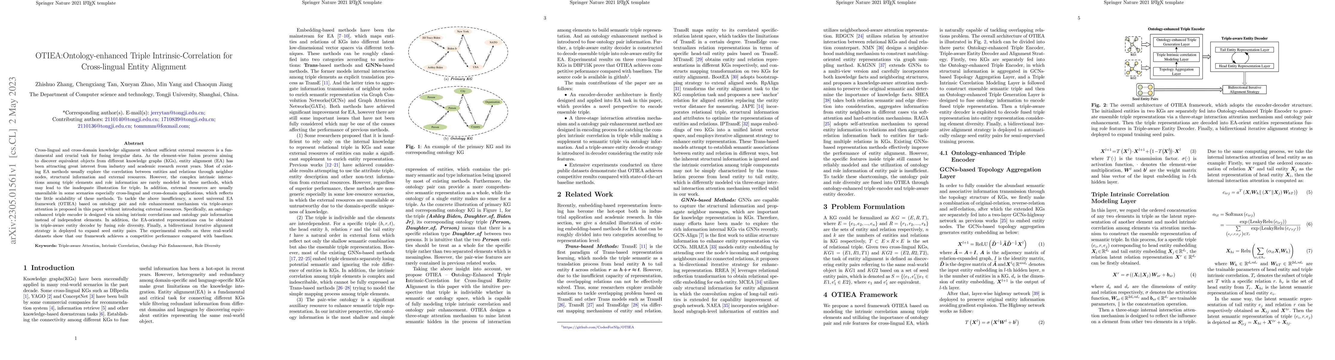 Thumbnail for OTIEA:Ontology-enhanced Triple Intrinsic-Correlation for Cross-lingual
  Entity Alignment