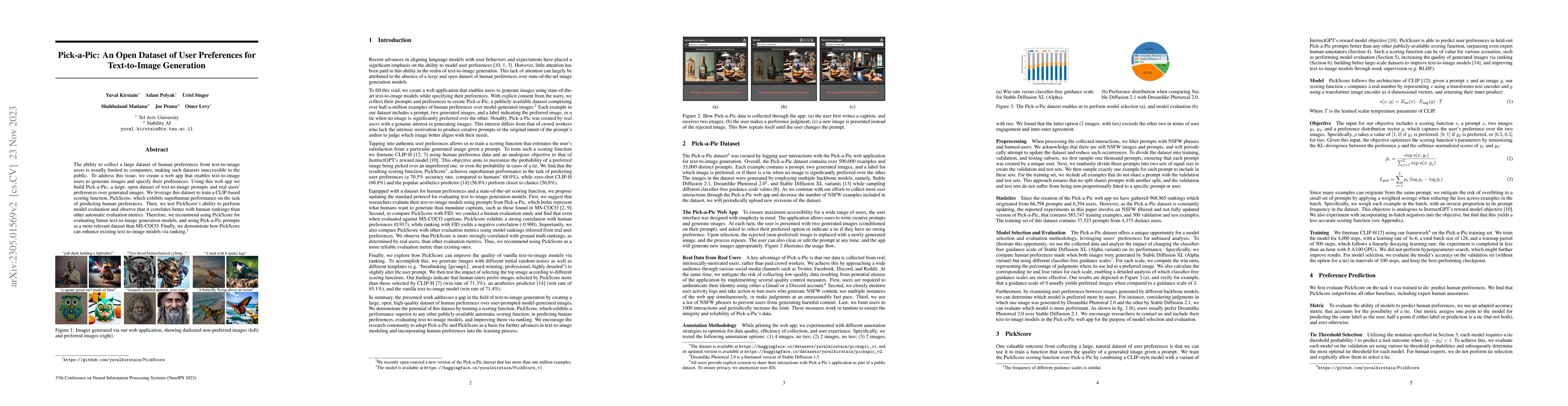Thumbnail for Pick-a-Pic: An Open Dataset of User Preferences for Text-to-Image
  Generation