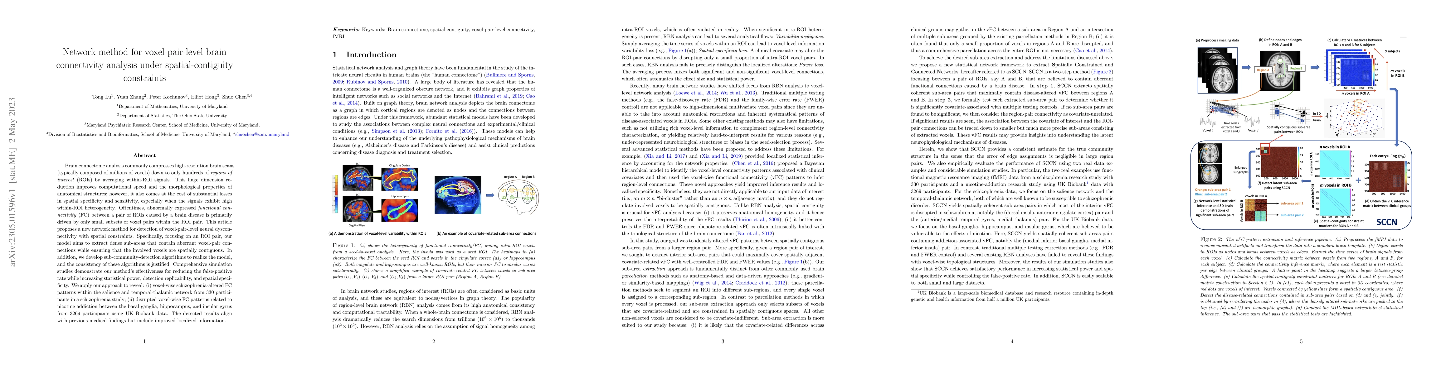 Thumbnail for Network method for voxel-pair-level brain connectivity analysis under
  spatial-contiguity constraints