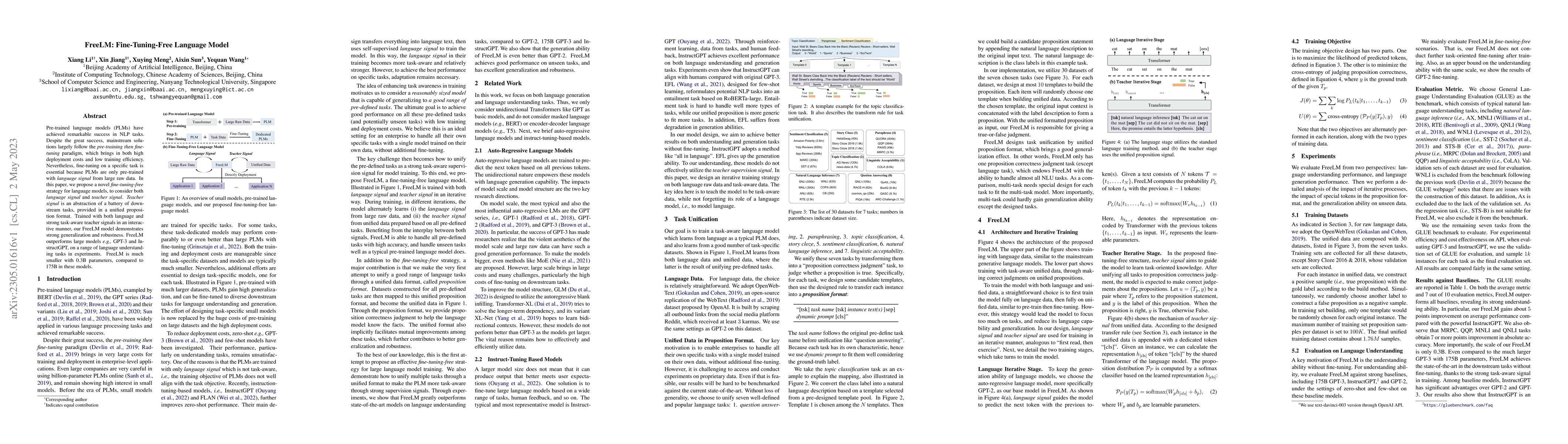 Thumbnail for FreeLM: Fine-Tuning-Free Language Model