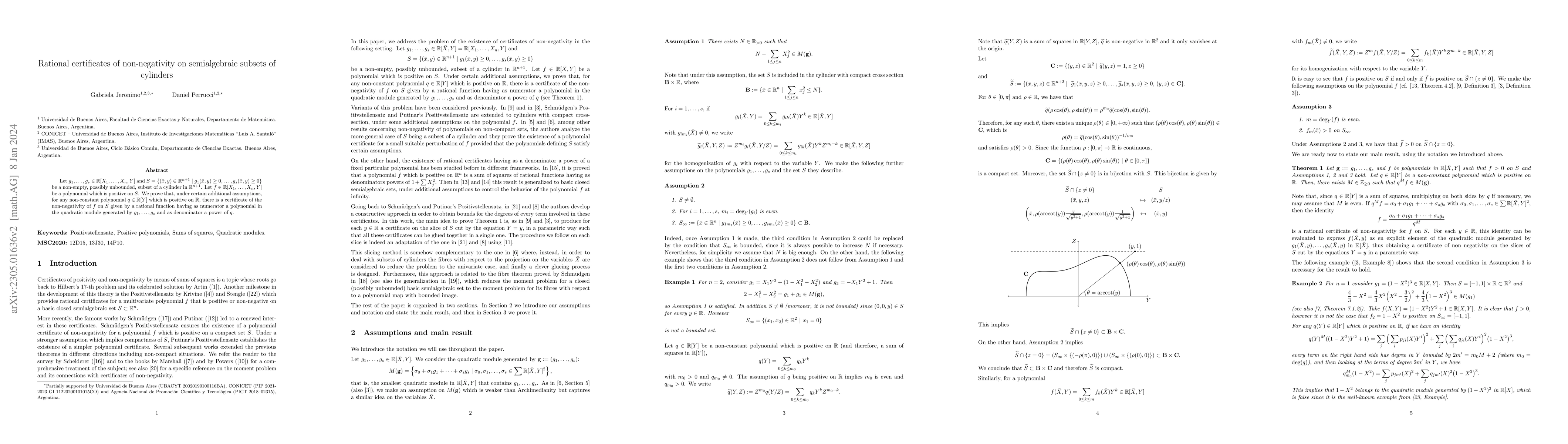 Thumbnail for Rational certificates of non-negativity on semialgebraic subsets of
  cylinders