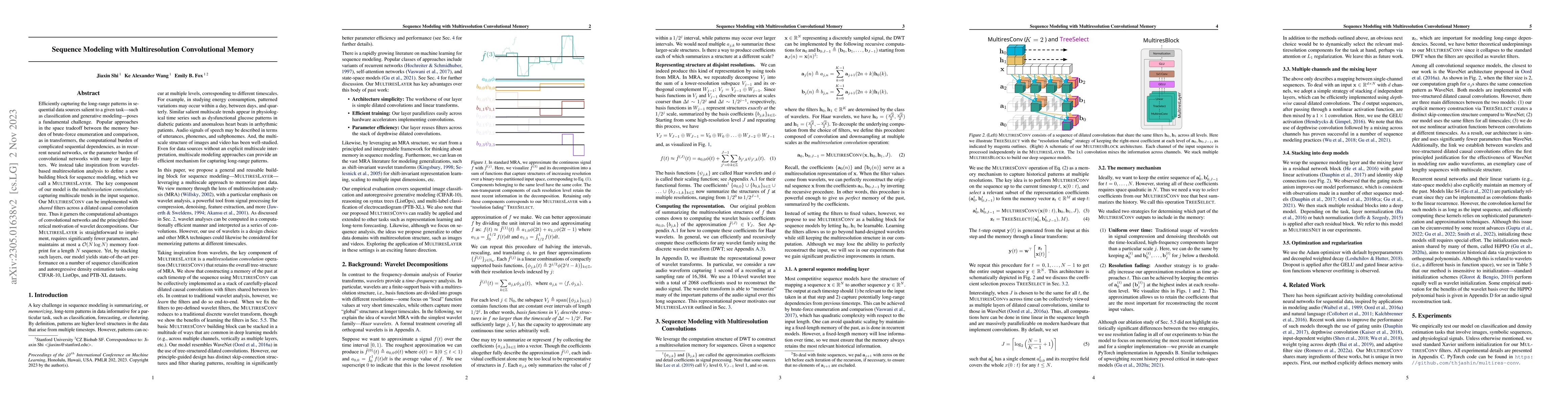 Thumbnail for Sequence Modeling with Multiresolution Convolutional Memory