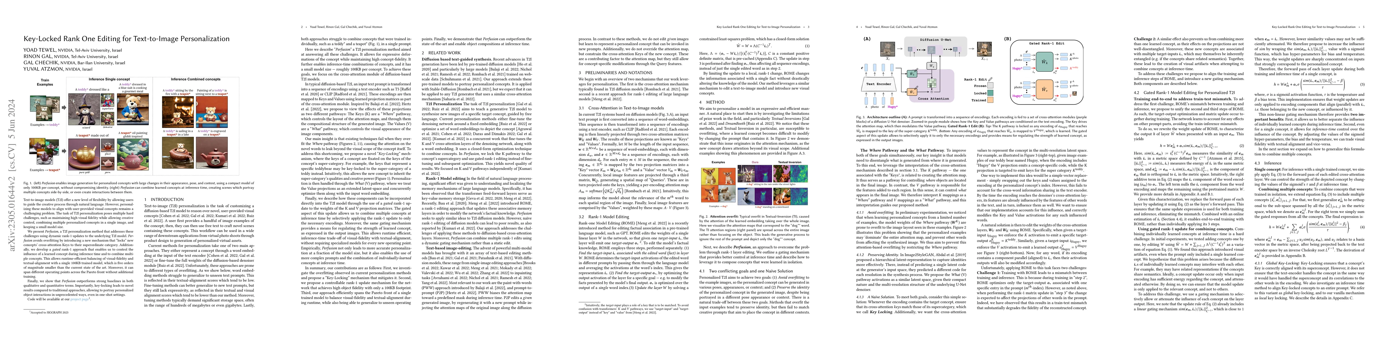 Thumbnail for Key-Locked Rank One Editing for Text-to-Image Personalization