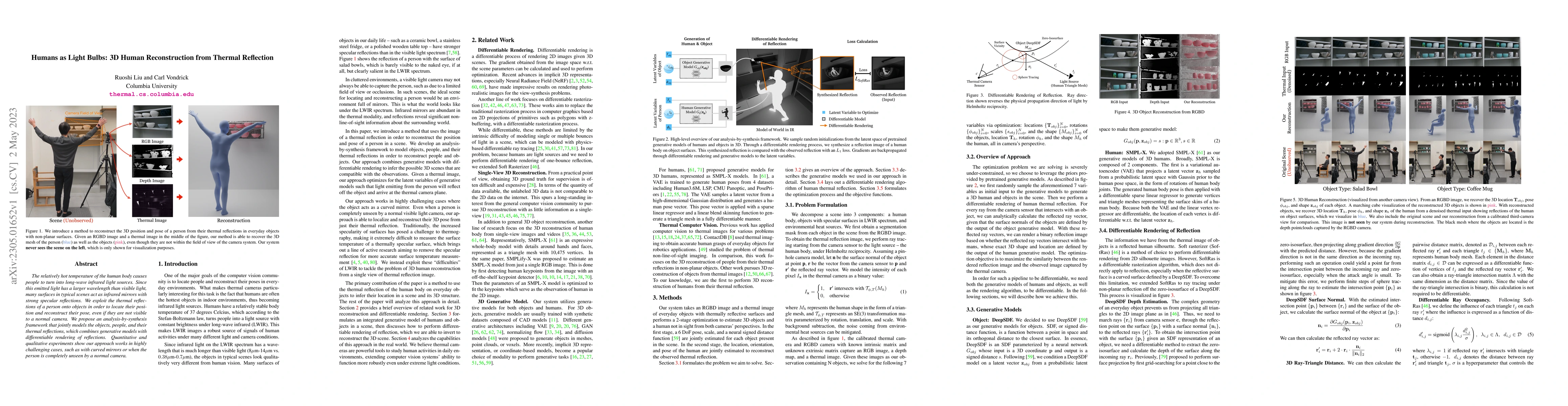 Thumbnail for Humans as Light Bulbs: 3D Human Reconstruction from Thermal Reflection