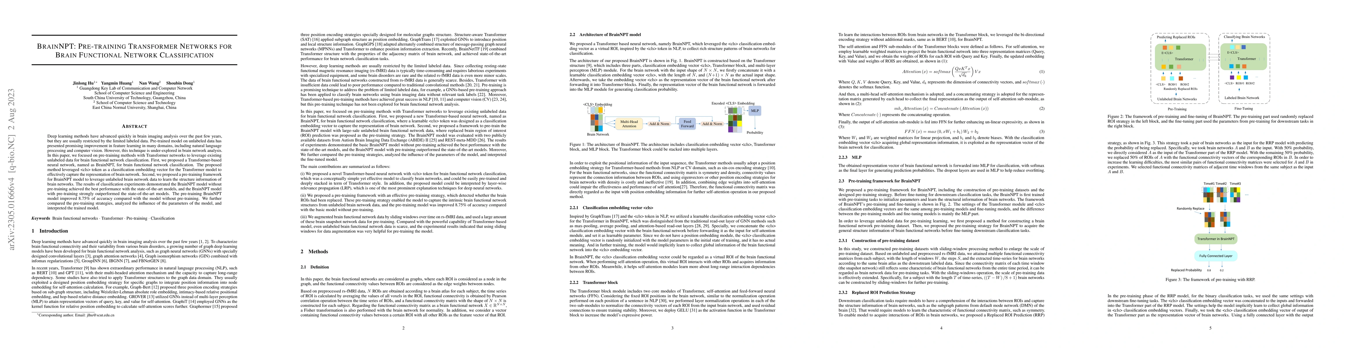 Thumbnail for BrainNPT: Pre-training of Transformer networks for brain network
  classification
