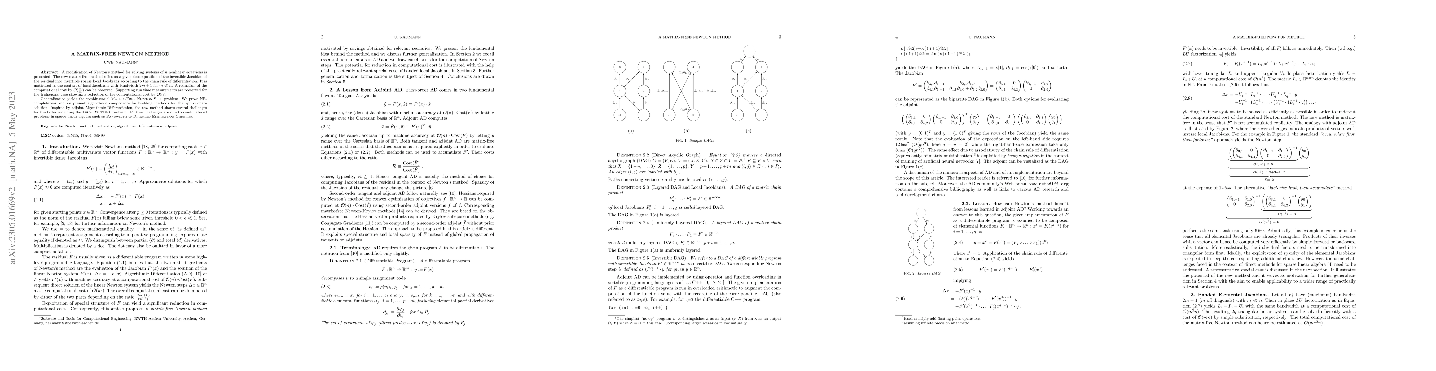 Thumbnail for A Matrix-Free Newton Method