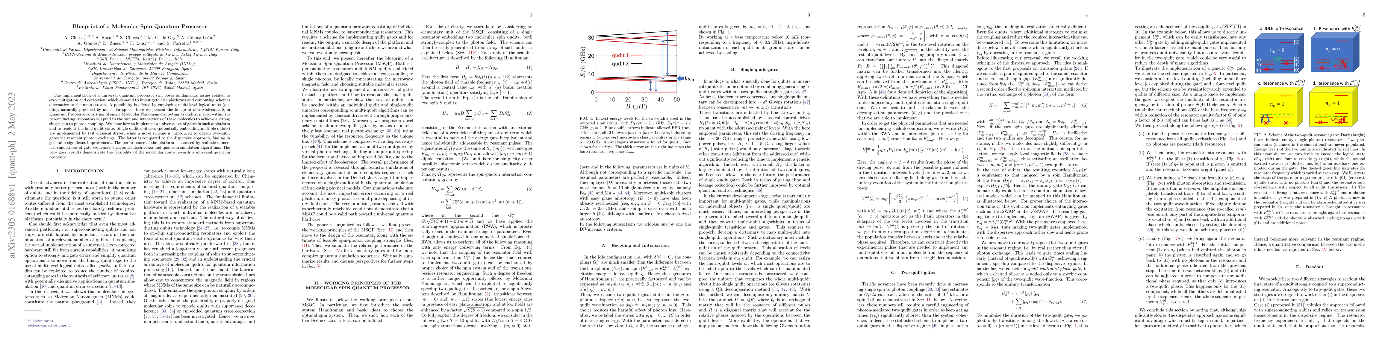 Thumbnail for Blueprint of a Molecular Spin Quantum Processor