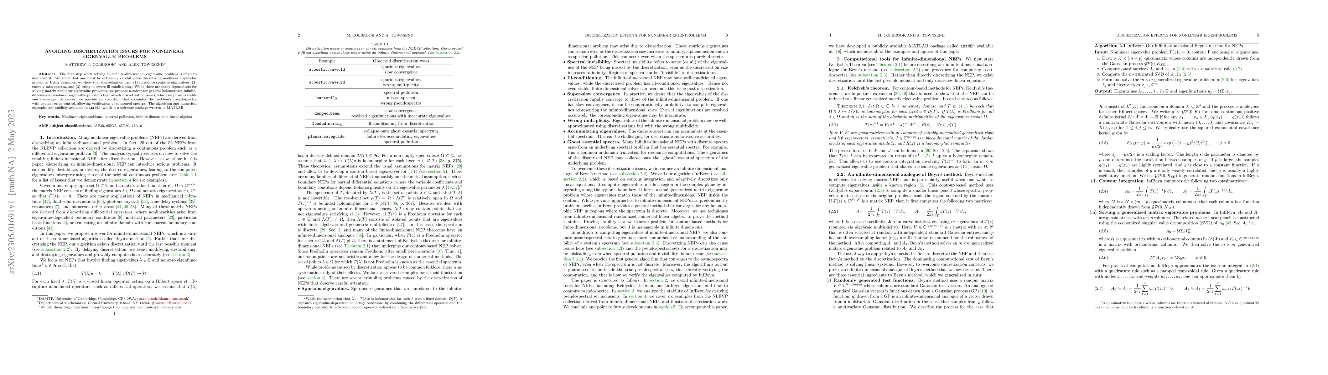 Thumbnail for Avoiding discretization issues for nonlinear eigenvalue problems
