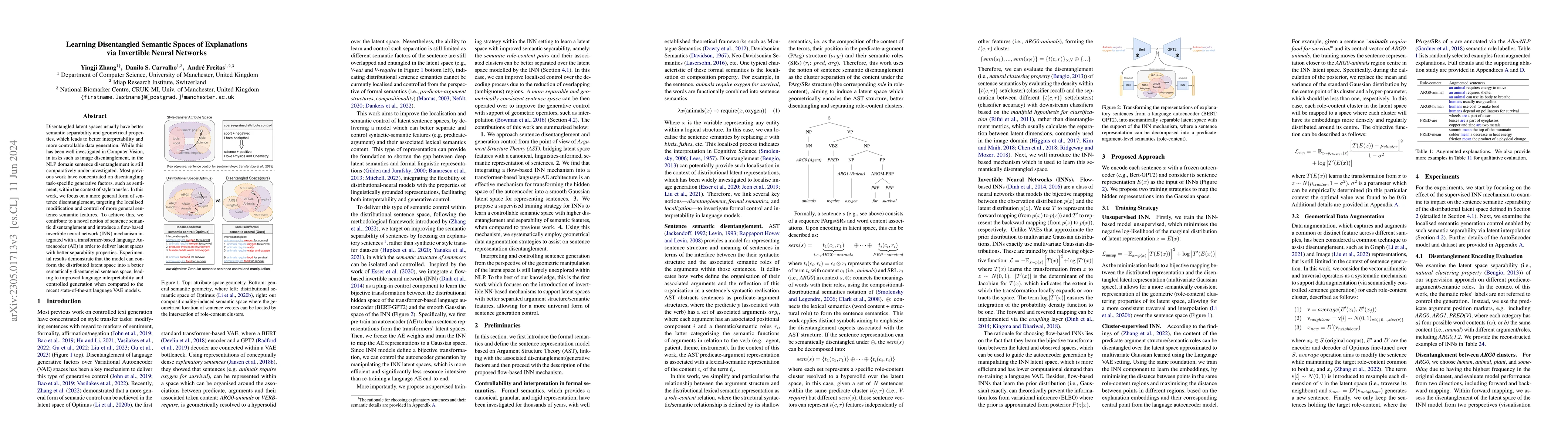 Thumbnail for Learning Disentangled Semantic Spaces of Explanations via Invertible
  Neural Networks