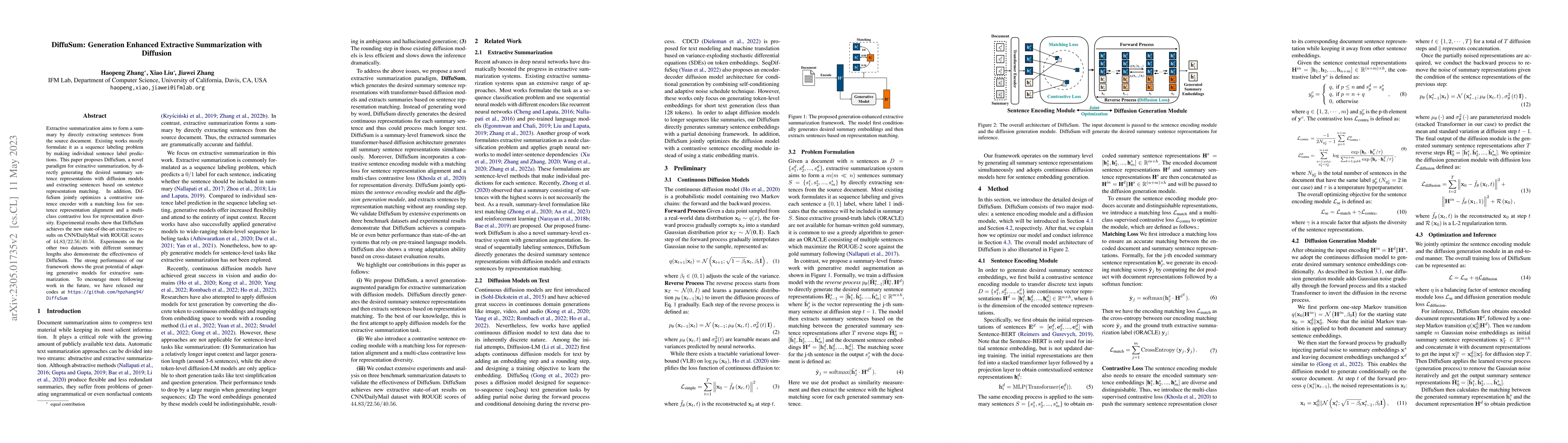 Thumbnail for DiffuSum: Generation Enhanced Extractive Summarization with Diffusion