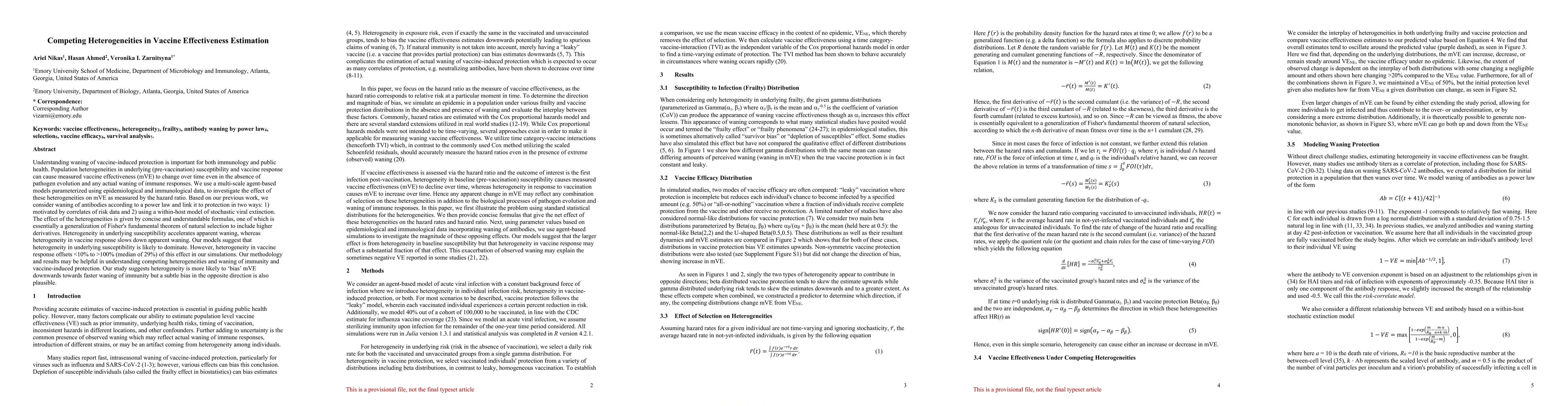 Thumbnail for Competing Heterogeneities in Vaccine Effectiveness Estimation