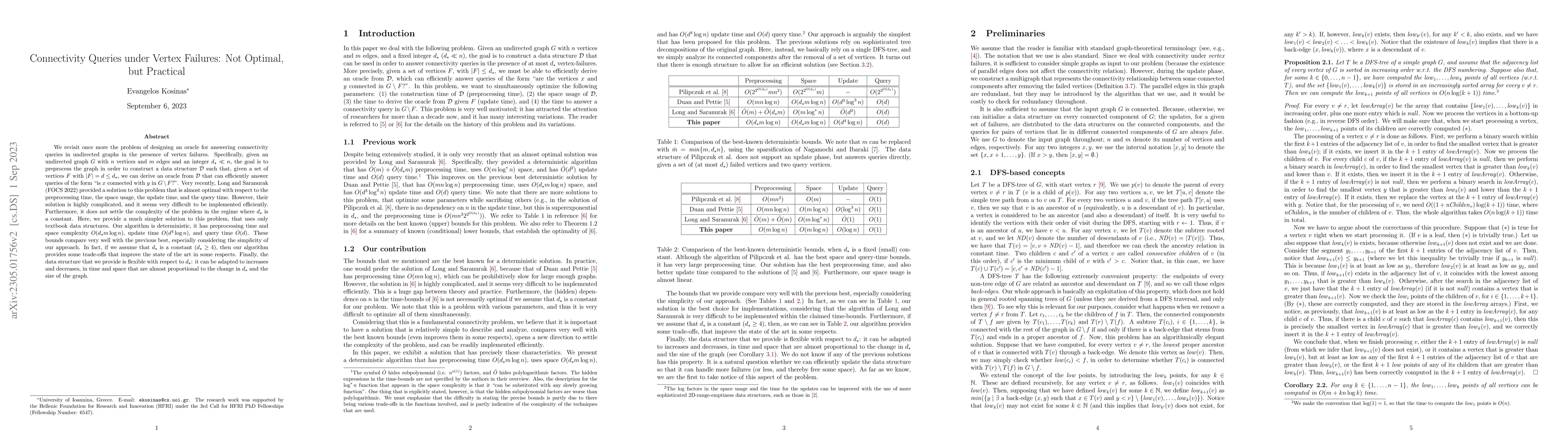 Thumbnail for Connectivity Queries under Vertex Failures: Not Optimal, but Practical