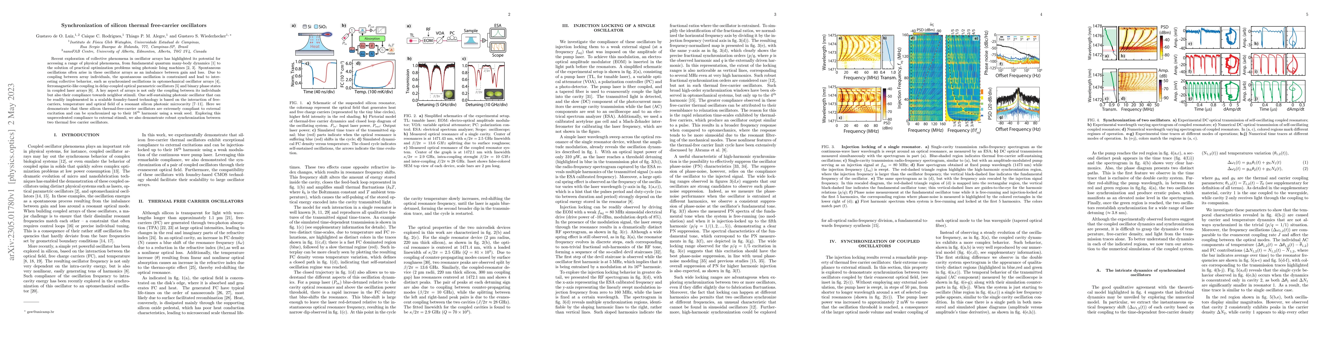 Thumbnail for Synchronization of silicon thermal-free-carrier oscillators