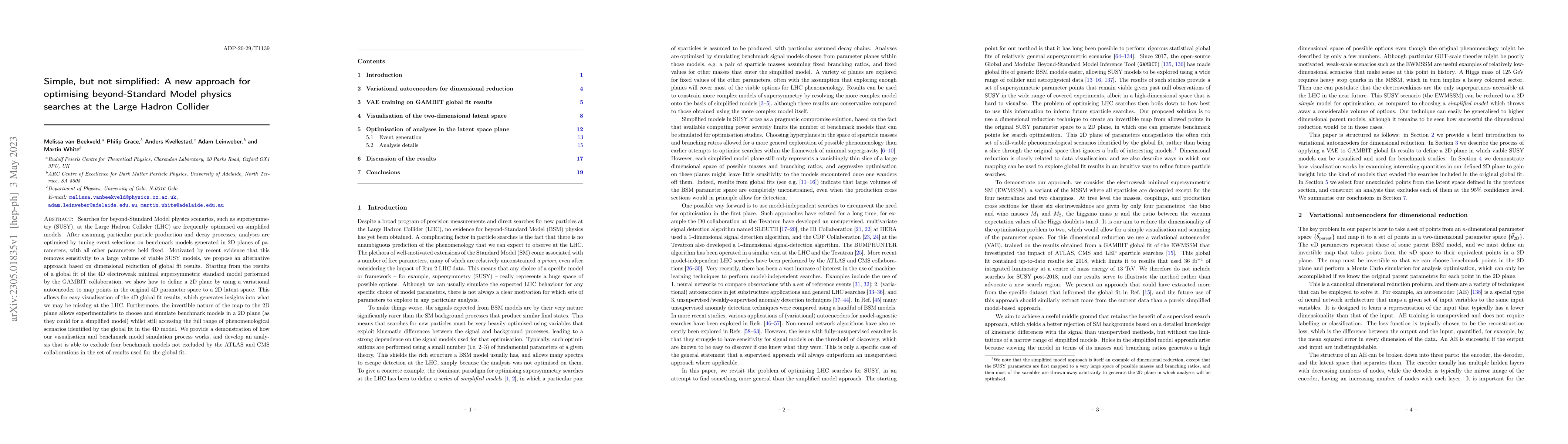 Thumbnail for Simple, but not simplified: A new approach for optimising
  beyond-Standard Model physics searches at the Large Hadron Collider