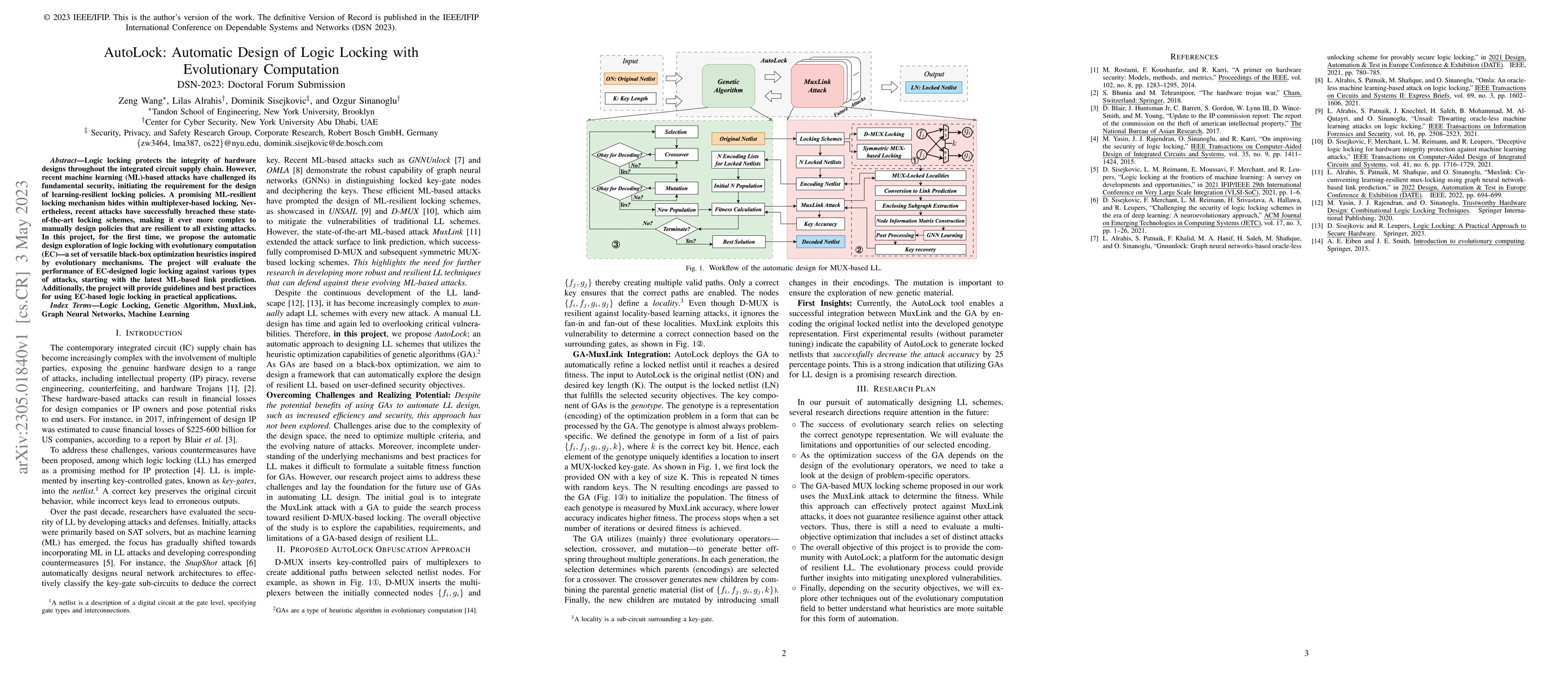 Thumbnail for AutoLock: Automatic Design of Logic Locking with Evolutionary
  Computation