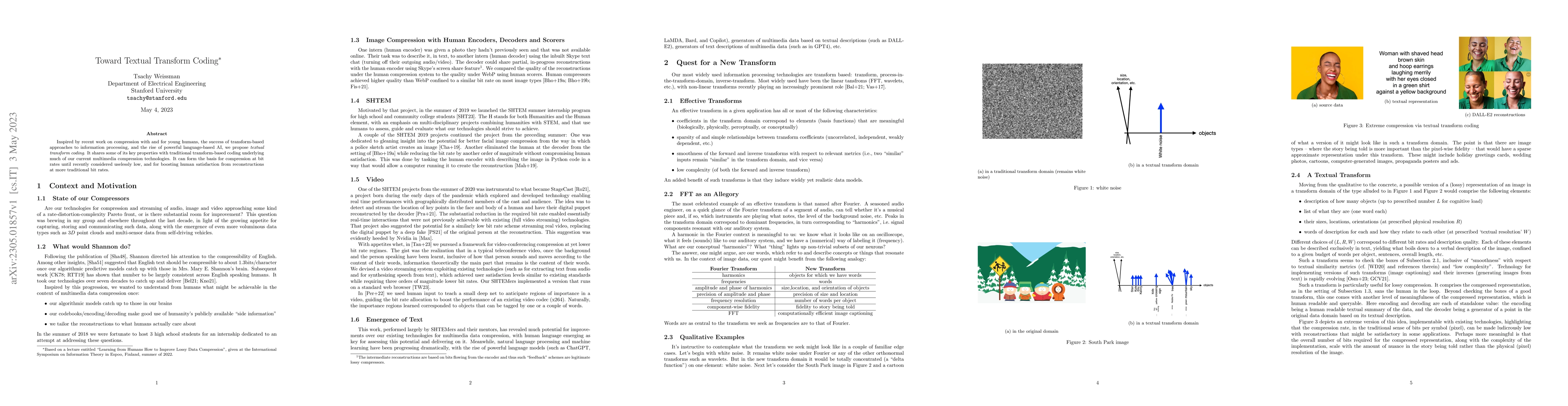 Thumbnail for Toward Textual Transform Coding