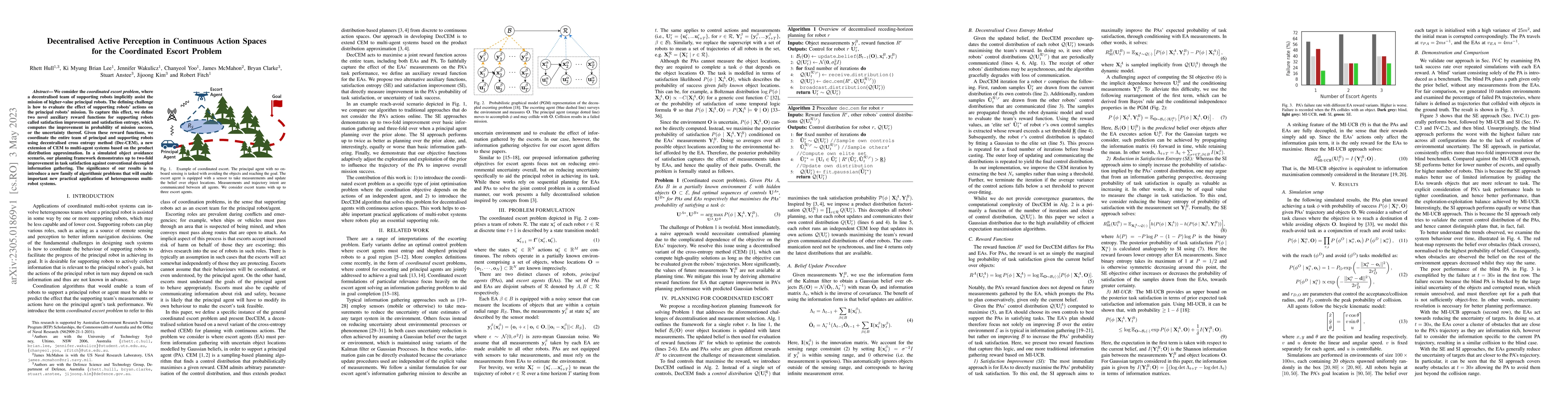 Thumbnail for Decentralised Active Perception in Continuous Action Spaces for the
  Coordinated Escort Problem