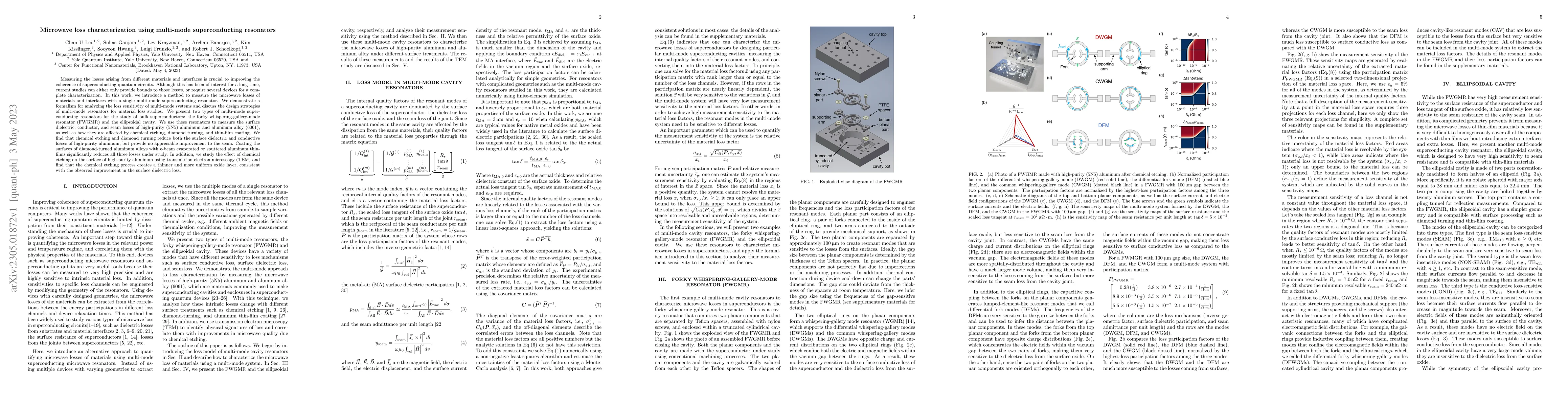 Thumbnail for Microwave loss characterization using multi-mode superconducting
  resonators