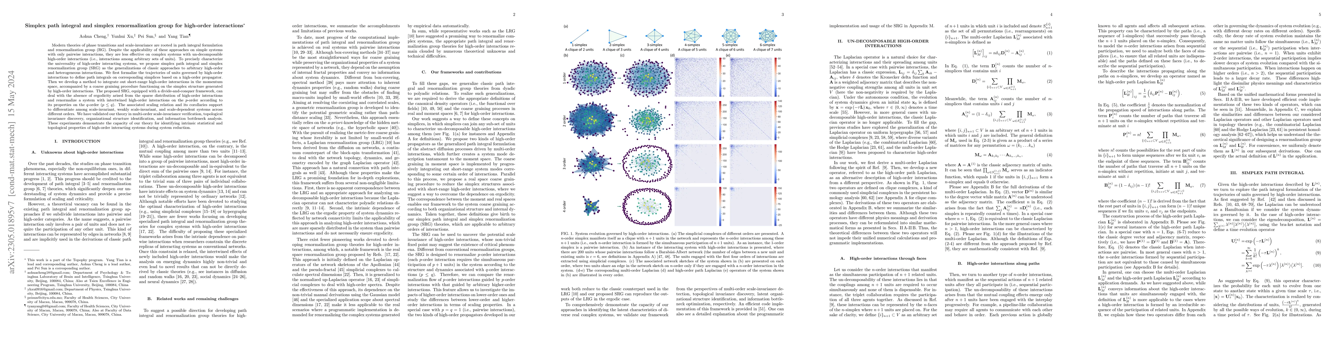 Thumbnail for Simplex path integral and simplex renormalization group for high-order
  interactions