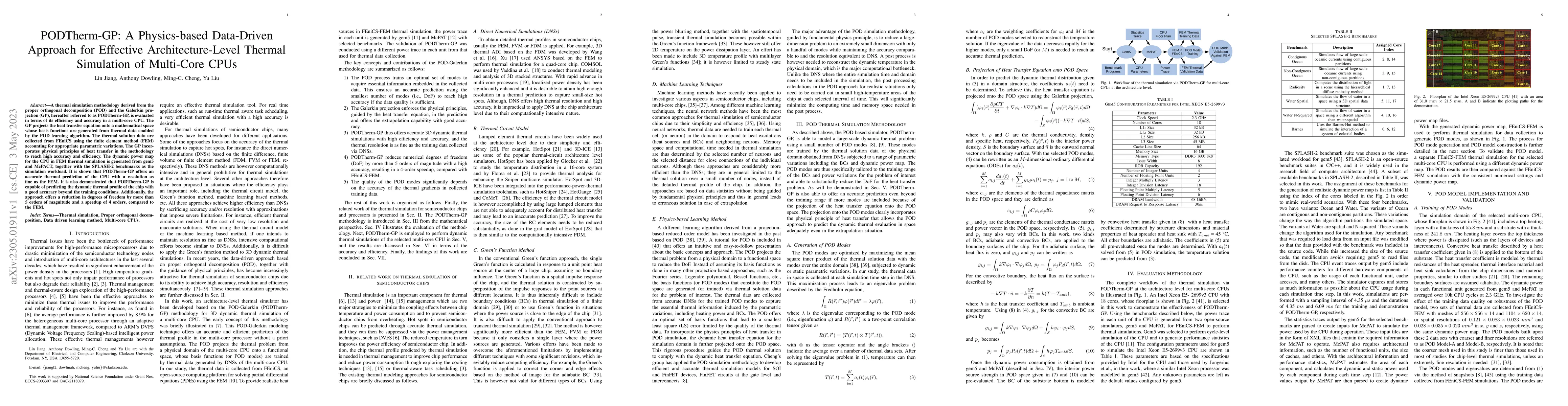 Thumbnail for PODTherm-GP: A Physics-based Data-Driven Approach for Effective
  Architecture-Level Thermal Simulation of Multi-Core CPUs