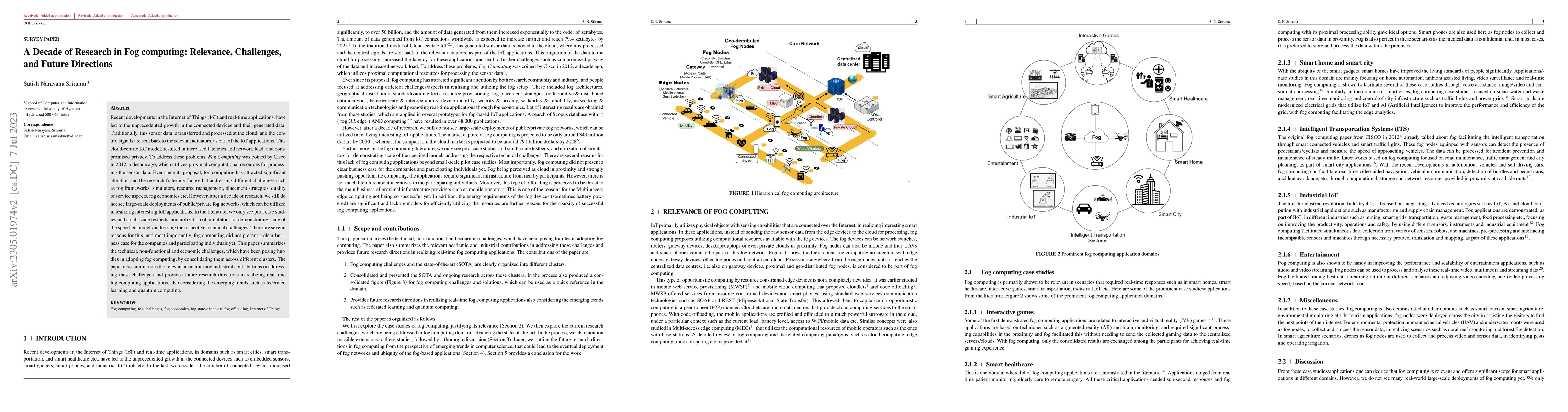 Thumbnail for A Decade of Research in Fog computing: Relevance, Challenges, and Future
  Directions