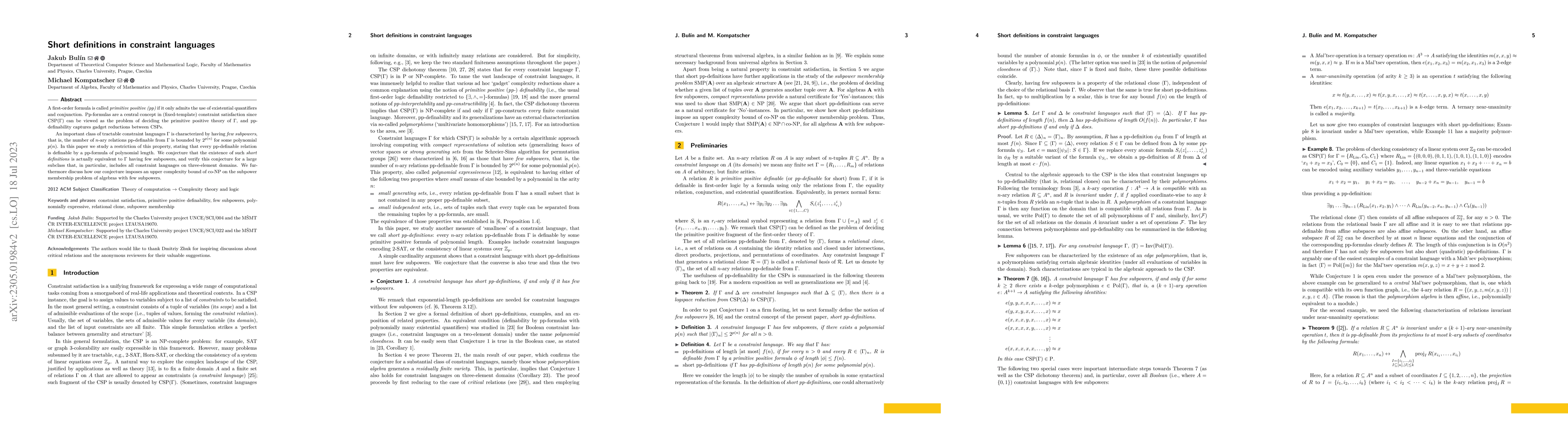Thumbnail for Short definitions in constraint languages