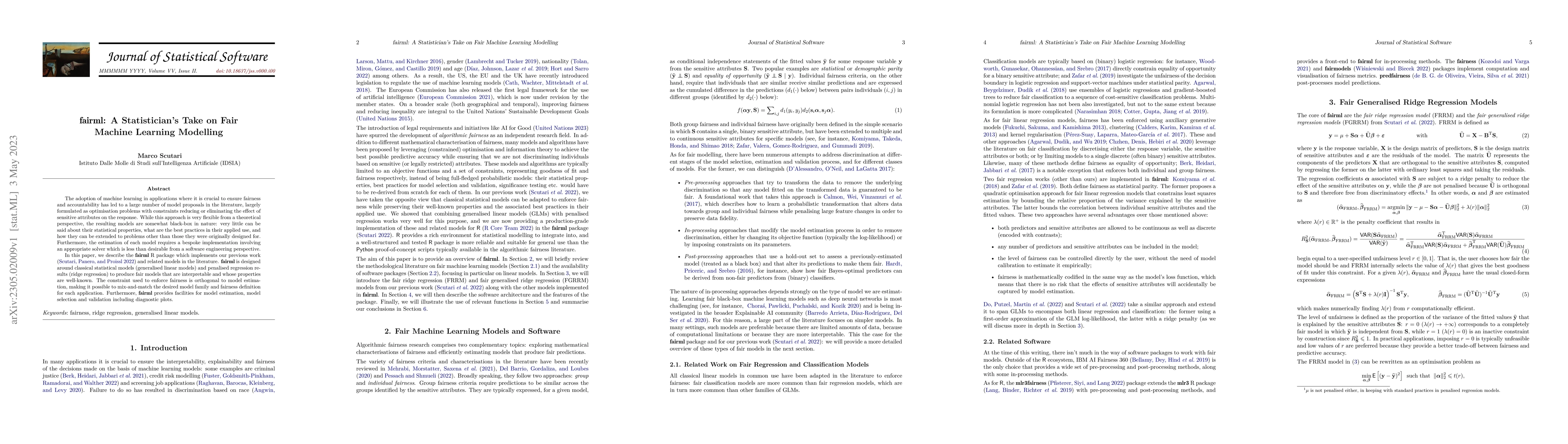 Thumbnail for fairml: A Statistician's Take on Fair Machine Learning Modelling
